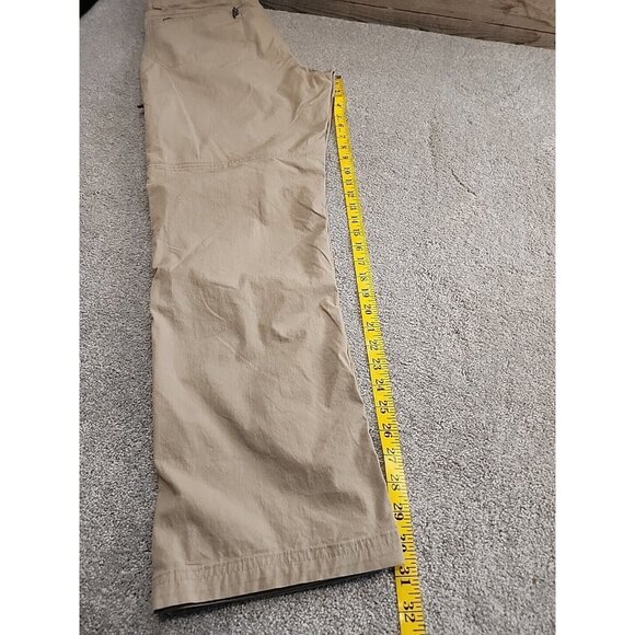 Ascend Nylon Hiking Chino Pants Mens 34X32 Beige Tan Stretch Comfort Zip Pocket - Picture 14 of 14
